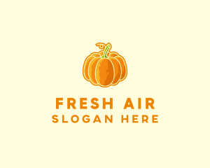 Orange Pumpkin Vegetable logo design