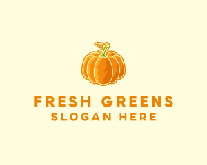 Vegetable - Orange Pumpkin Vegetable logo design