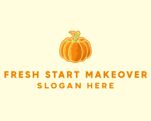 Orange Pumpkin Vegetable logo design