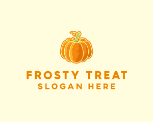 Orange Pumpkin Vegetable logo design