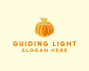 Orange Pumpkin Vegetable logo design