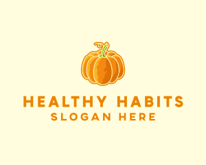 Nutrition - Orange Pumpkin Vegetable logo design