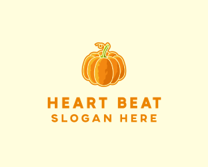 Orange Pumpkin Vegetable logo design