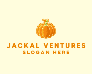 Orange Pumpkin Vegetable logo design