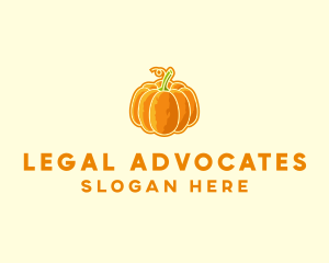 Orange Pumpkin Vegetable logo design