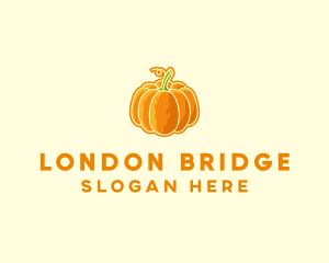 Orange Pumpkin Vegetable logo design