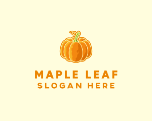 Orange Pumpkin Vegetable logo design