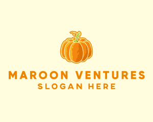 Orange Pumpkin Vegetable logo design