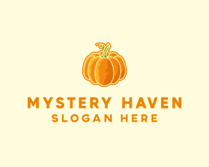 Orange Pumpkin Vegetable logo design