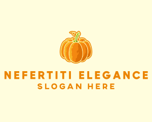 Orange Pumpkin Vegetable logo design