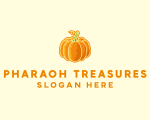 Orange Pumpkin Vegetable logo design