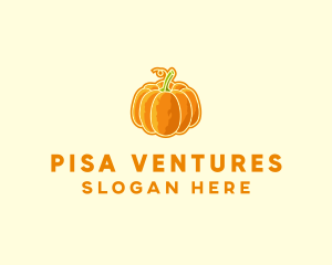 Orange Pumpkin Vegetable logo design