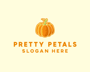 Orange Pumpkin Vegetable logo design