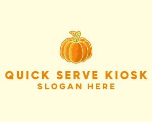 Orange Pumpkin Vegetable logo design