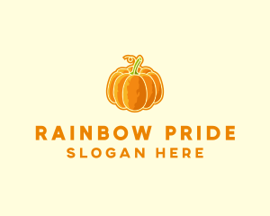 Orange Pumpkin Vegetable logo design