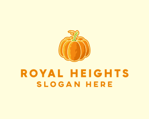 Orange Pumpkin Vegetable logo design