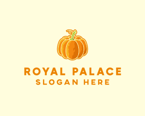 Orange Pumpkin Vegetable logo design