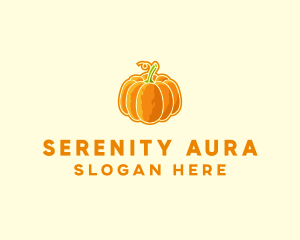 Orange Pumpkin Vegetable logo design