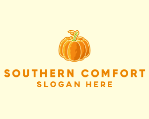 Orange Pumpkin Vegetable logo design