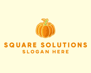 Orange Pumpkin Vegetable logo design