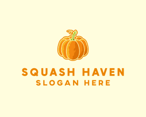 Squash - Orange Pumpkin Vegetable logo design