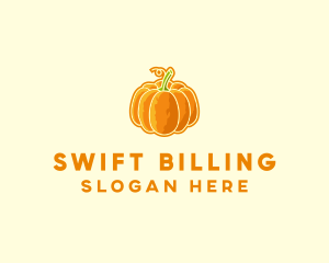 Orange Pumpkin Vegetable logo design