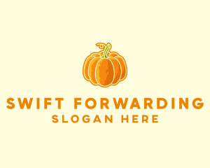 Orange Pumpkin Vegetable logo design