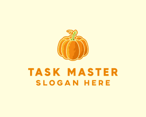 Orange Pumpkin Vegetable logo design