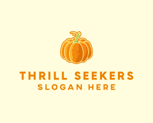 Orange Pumpkin Vegetable logo design