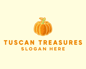 Orange Pumpkin Vegetable logo design