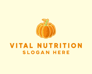 Orange Pumpkin Vegetable logo design