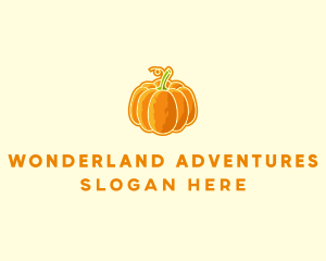 Orange Pumpkin Vegetable logo design