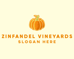 Orange Pumpkin Vegetable logo design