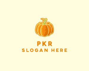 Orange Pumpkin Vegetable logo design