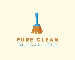 3D Broomstick Cleaner logo design