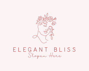 Floral Woman Face Logo