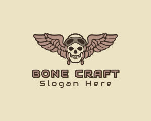 Skeleton - Esports Gaming Skeleton Pilot logo design