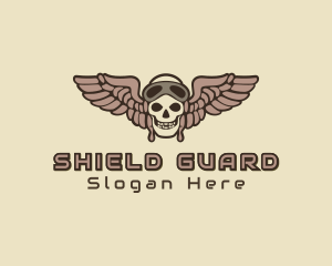Skull - Esports Gaming Skeleton Pilot logo design