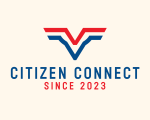 Citizenship - American Aviary Letter V logo design