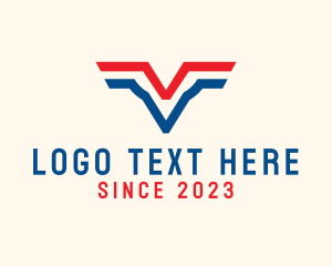 Immigration - American Aviary Letter V logo design