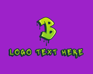 Teenager - Graffiti Art Letter B logo design