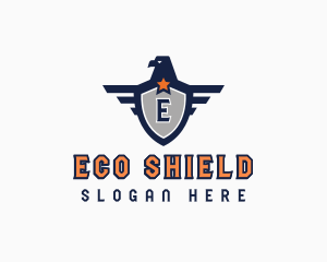 Eagle Wings Shield logo design