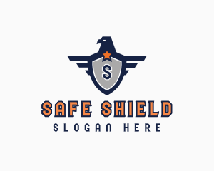 Eagle Wings Shield logo design