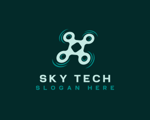 Drone - Drone Quadcopter Spinner logo design