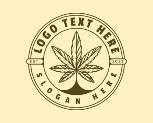 Herbal - Herbal Marijuana Badge logo design