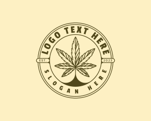 Weed - Herbal Marijuana Leaf logo design