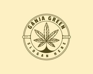 Herbal Marijuana Leaf logo design