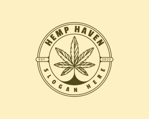 Herbal Marijuana Leaf logo design