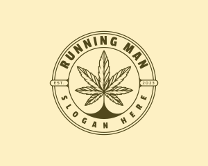 Smoking - Herbal Marijuana Leaf logo design