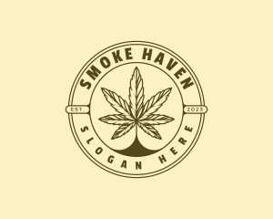 Herbal Marijuana Leaf logo design